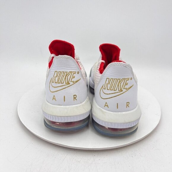 Nike LeBron James 16 Low Men Size 7.5 CI2668-100 Draft Night White Ice Gold Shoe - Picture 6 of 14
